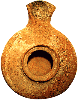 Herodian Period clay oil lamp (item #i35)